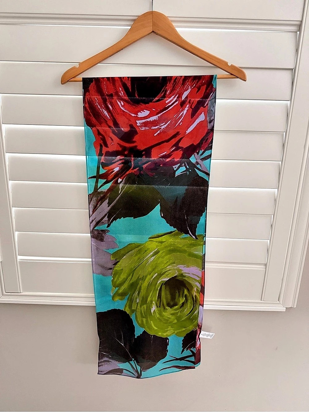 Cynthia Rowley Abstract Silk Scarf in Multicolor Like New - Picture 2 of 4